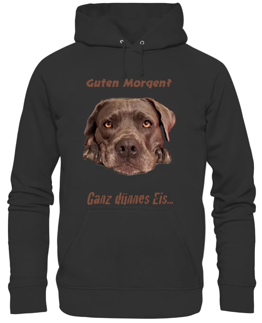 Dein Grumpy Tier - Guten morgen? Ganz dünnes Eis- personalisiert - Basic Unisex Hoodie PAWentura