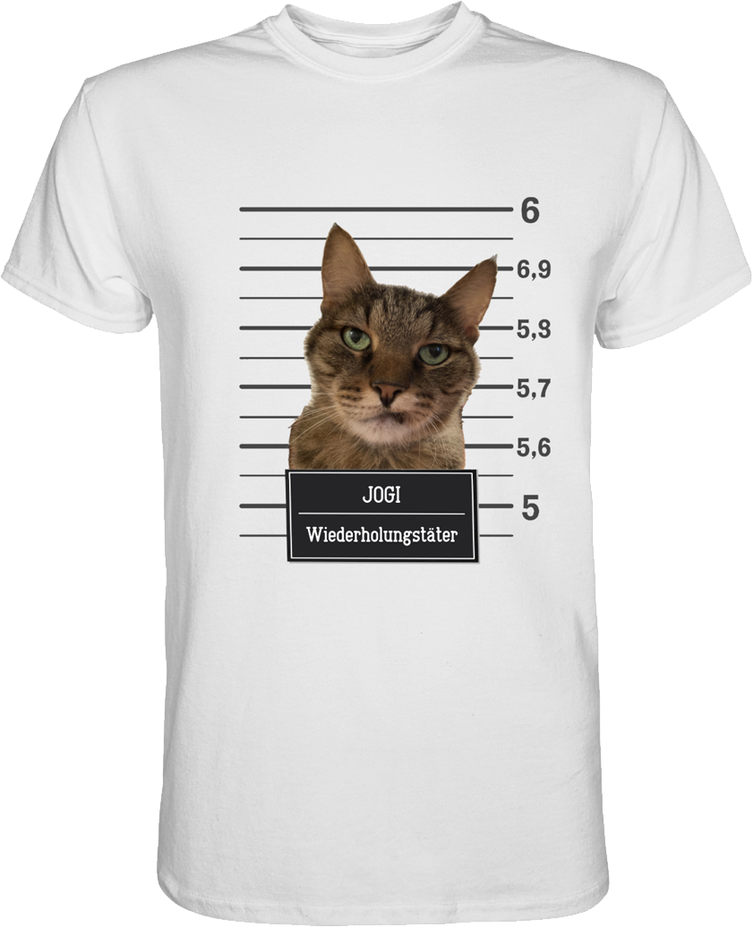 Lustiges Individuelles Haustier Mugshot Portrait - Premium Shirt